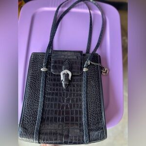Vintage Brighton Black Crocodile Pattern Women's Bag